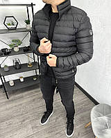 Мужская куртка демисезонная Armani H3074 черная