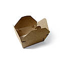 Ланч бокс паперовий для їжі на виніс 125х100х46 мм 50 шт крафт із ламінацією, фото 2