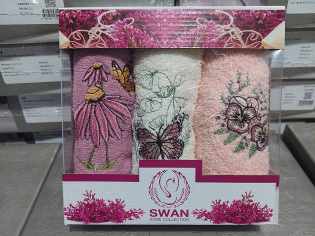 Кухонні рушники махрові Swan 3шт, 30*50см, фото 1