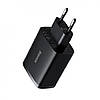 Зарядний пристрій USB Baseus Compact Charger 3U 3USB 17W EU Black, фото 2