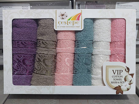 Кухонні рушники Cestepe Vip Cotton 6шт, 30*50см, фото 2