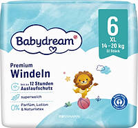 Підгузки Babydream premium Німеччина 6 (14-20кг) 32шт