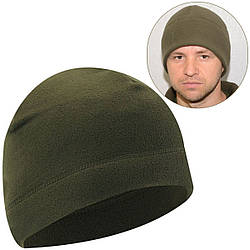 Тепла чоловіча флісова шапка для військових, Оливкова / Тактична зимова шапка з мікрофлісу