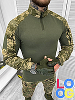 Тактический Убакс армейская рубаха Военная боевая рубаха Форма ЗСУ Армейский убакс военный убакс пиксель