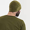 Тепла чоловіча флісова шапка для військових, Оливкова / Тактична зимова шапка з мікрофлісу, фото 2