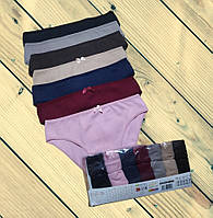 Жіночі трусики хлопкові Nicoletta набір 7 шт рубчик Розмір M L XL XXL XXL
