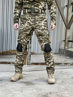 Пиксельные штаны Protect армейские тактические демисезонные , Военные брюки пиксель с наколенниками весе trek