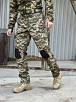 Тактические пиксельные брюки с наколенниками мужские весенние осенние ,Прочные военные штаны пиксель арм trek