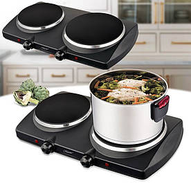 Настільна електрична плита Maestro MR-773-2 (2000 Вт, Діаметр конфорок: 190 мм + 160 мм)