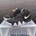 Eur41 Nike Kyrie 4 Кайрі чорні чоловічі баскетбольні кросівки, фото 3
