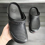 Чоловічі крокси чорні сабо шльопанці піна Dago Style розмір 42 = 27.5 см, фото 5