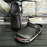 Чоловічі крокси чорні сабо шльопанці піна Dago Style розмір 42 = 27.5 см, фото 3