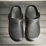 Чоловічі крокси чорні сабо шльопанці піна Dago Style розмір 42 = 27.5 см, фото 6