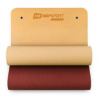 Фитнес-коврик с отверстиями TPE 0,8 см HS-T008GM оранжево-красный
