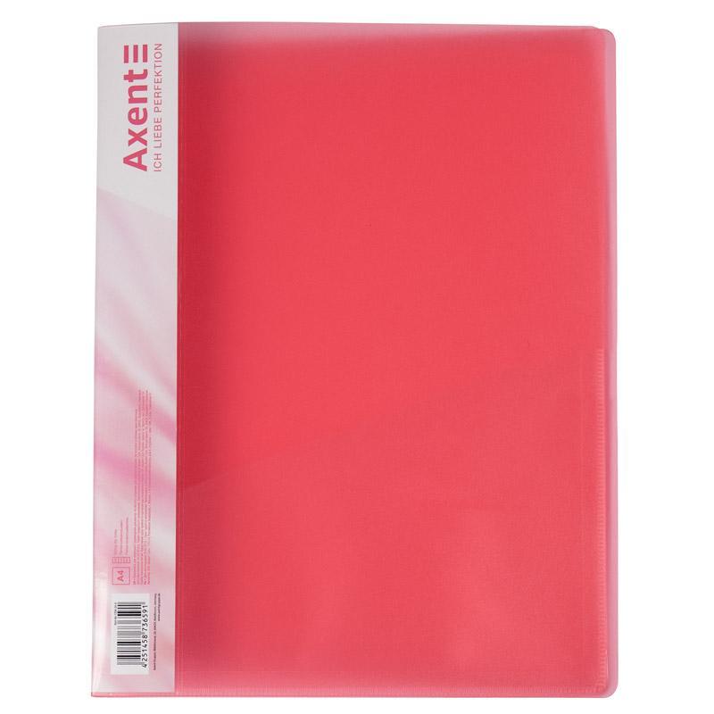 Папка швидкозшивач А4 прозора рожева Axent 1304-24-A, 39696, фото 1