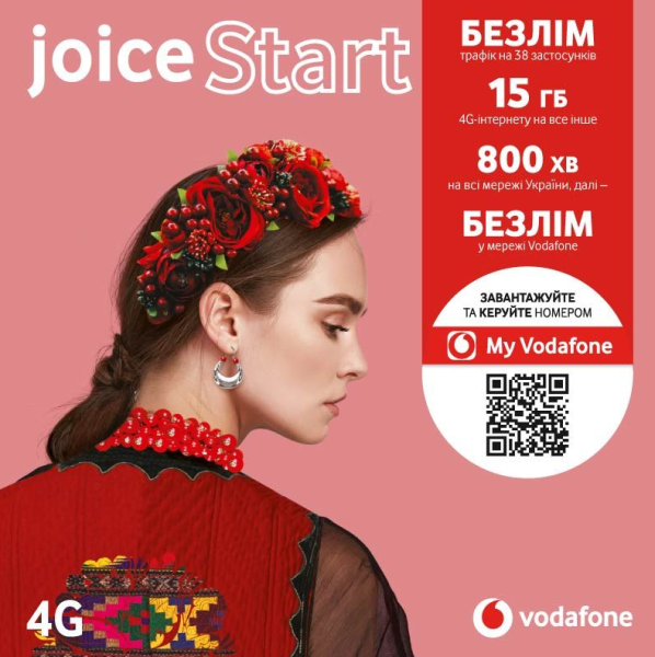 Стартовий пакет сім карта Водафон Vodafone Vodafone Joice Start