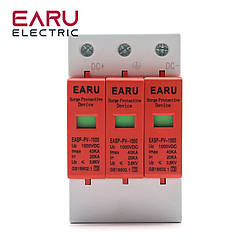 ПЗІП розрядник EARU SPD 3Р DC 1000V, Imax:60KA