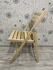 Дерев'яний складаний стілець з бука для будинку, фото 2