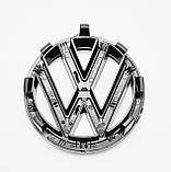 Емблема решітки радіатора VW Volkswagen Passat B7 Caddy 2009- 1t0853601e чорна, фото 3