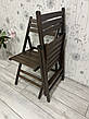 Складаний стілець з бука, колір — темний шоколад, фото 4