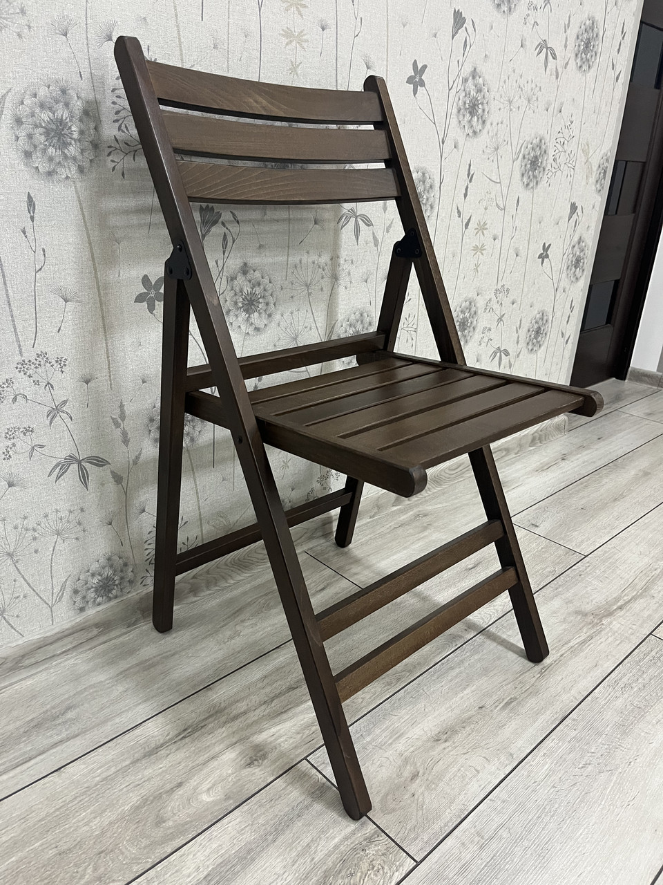Складаний стілець з бука, колір — темний шоколад