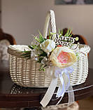Корзина плетена святкова з декором. Арт:4051, фото 6