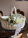 Корзина плетена святкова з декором. Арт:4051, фото 3