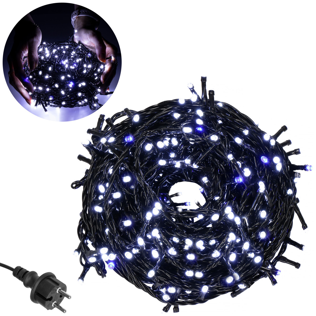 Лінійна внутрішня гірлянда 25 м, 300 LED, RD-7134 від 220V / Новорічна світлодіодна гірлянда "Нитка", фото 1