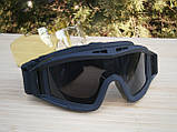 Захисні окуляри-маска Тactic Black зі змінним склом, фото 7