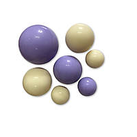 Набір Сфери Біло-лавандові 7 шт