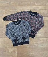 Джемпер детский под приклад оптом, кофта джемперы трикотажная для детей клетка р.30 32 34 36 38 40