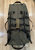 Баул хакі на 130 літрів — рюкзак віщевий об'ємний — армійська сумка