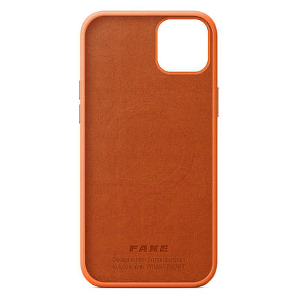 Чохол накладка PU Armorstandart FAKE Leather для Apple iPhone 14 Plus Golden Brown (ARM64459), фото 3