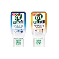 Cif Ecorefill Power & Shine 2шт: Суперконцентрат для очищення ванної кімнати та кухні !