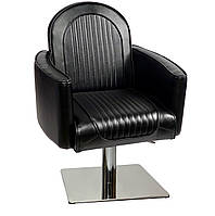 Стильное парикмахерское КРЕСЛО ГИДРАВЛИКА для салона красоты для Barbershop кресла для парикмахера VM881 плоский квадрат хром