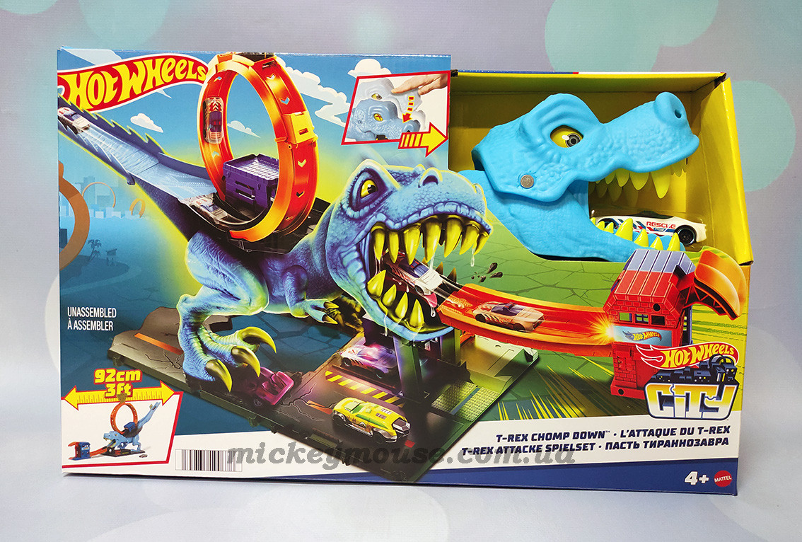 Уцінка! Ігровий набір Hot Wheels Полювання Ті-Рекса Hot Wheels City T-Rex Loop And Stunt Playset HKX42