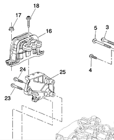 Подушка двигуна права GM 94509533 2.2D Chevrolet Captiva & OPEL Antara