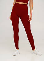 Легінси в рубчик з моделюючим швом ззаду Leggings Rib Winery S/M Червоний