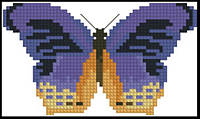 Набор для вышивки крестиком. Размер: 10*6 см Синяя бабочка