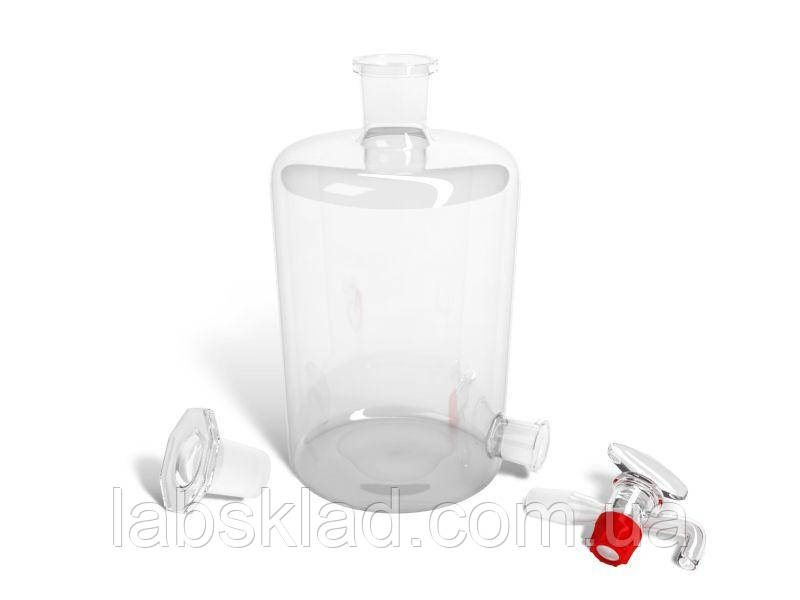 Бутель Вульфа з нижнім краном 45/40-2500 мл, фото 1