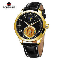 Механічний годинник з фазою Місяця Forsining 8197 Gold-Black