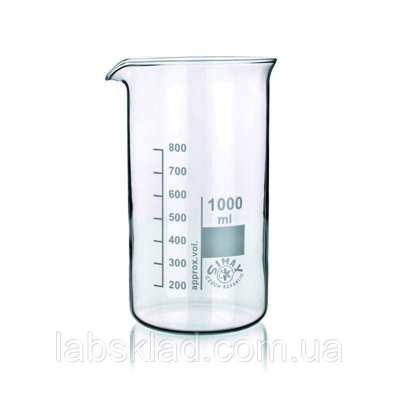 Стакан високий з носиком та градуюванням (SIMAX) ТС 800 мл (153/800), фото 1