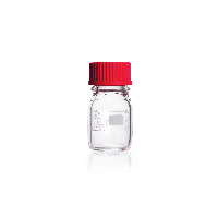 Бутыль для реагентов с красной PBT крышкой и градуировкой 100 мл GL 45 DURAN Германия