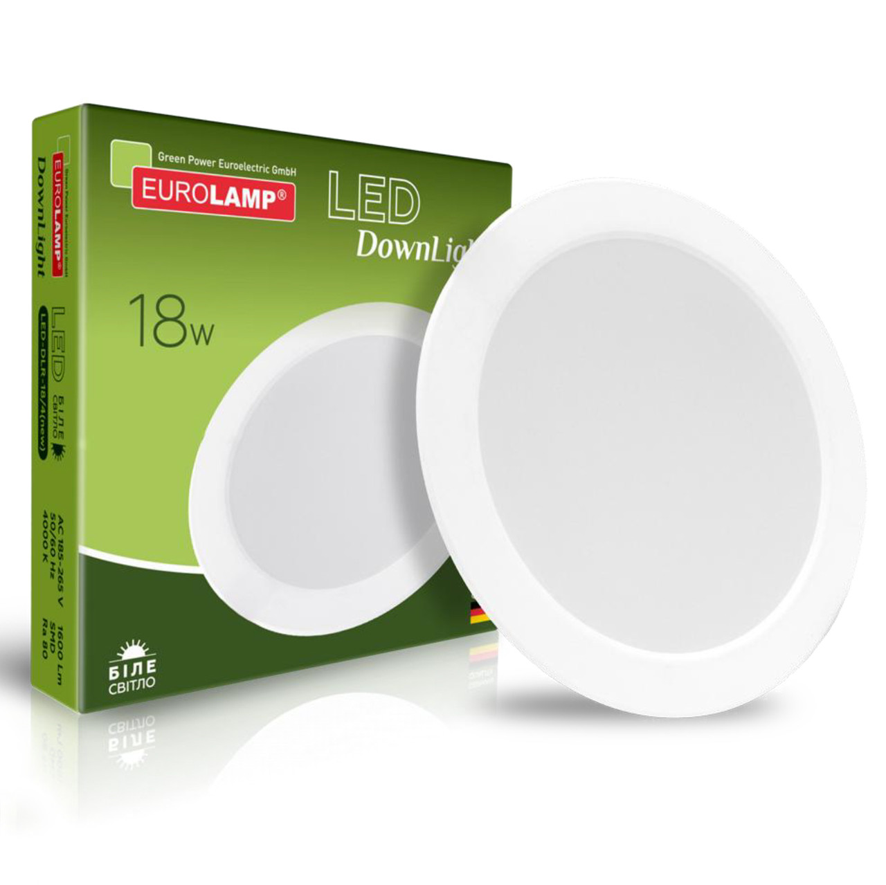 LED світильник Downlight Eurolamp 18W 4000K LED-DLR-18/4(new)