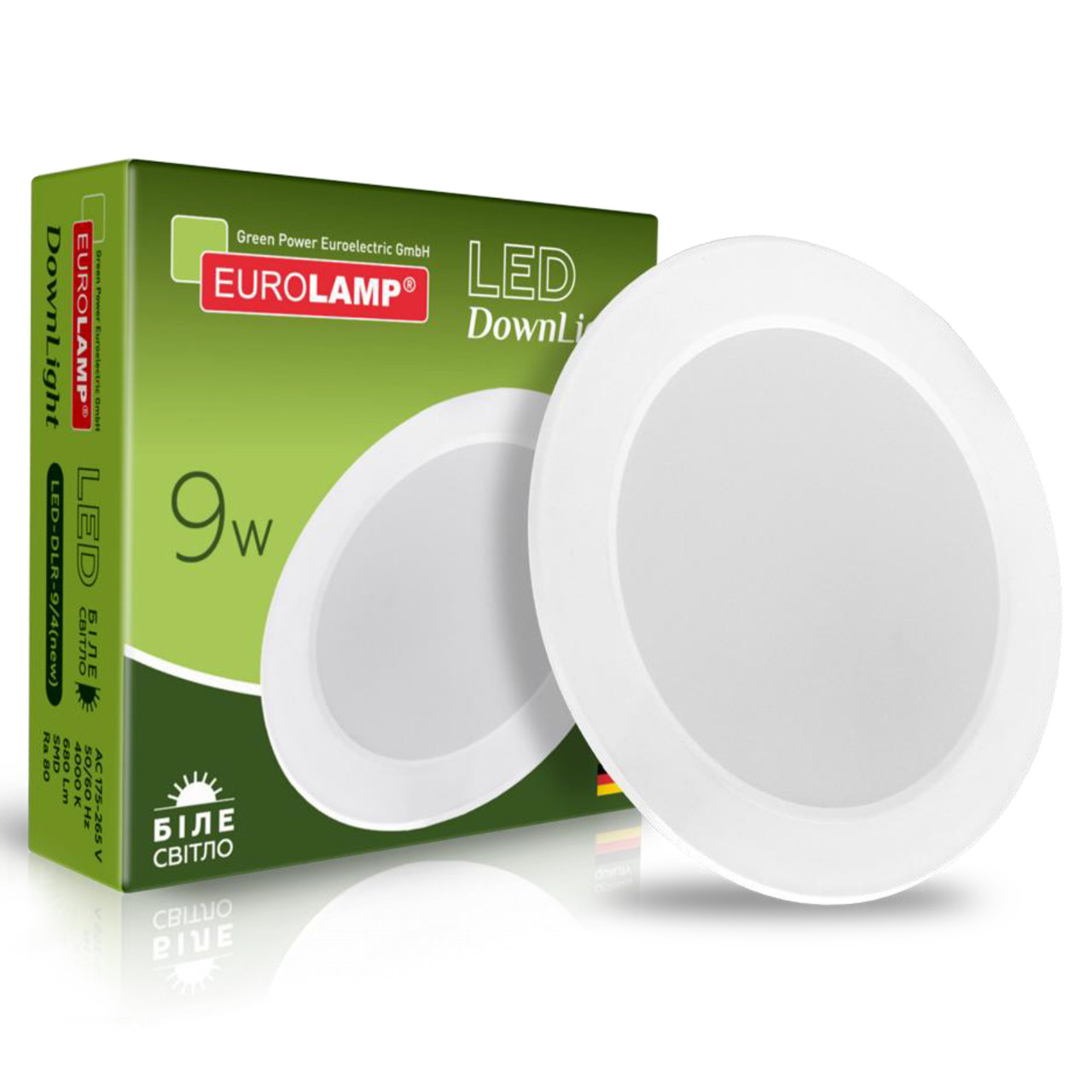 LED світильник Downlight Eurolamp 9W 4000K LED-DLR-9/4(new)