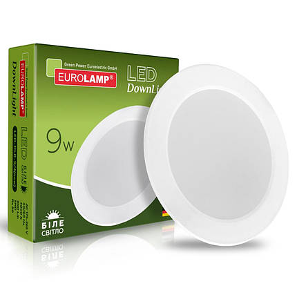 LED світильник Downlight Eurolamp 9W 4000K LED-DLR-9/4(new), фото 1