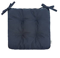 Подушка синяя на двух завязках для стула кресла табуретки садового кресла 45х45х8