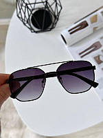 Стильні сонцезахисні окуляри Унісекс "М'який квадрат" у металевій оправі 2023, Фіолетові в Чорній оправі