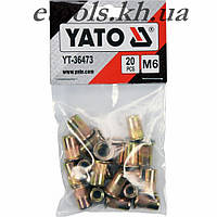 Заклепки різьбові сталеві М6 20шт Yato YT-36473