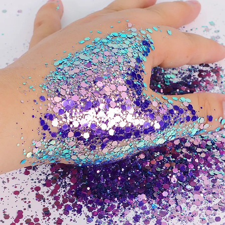 ГЛІТЕР СУХИЙ ГОЛОГРАФІЧНИЙ CHAMELEON CHUNKY GLITTER 20 ml, фото 2
